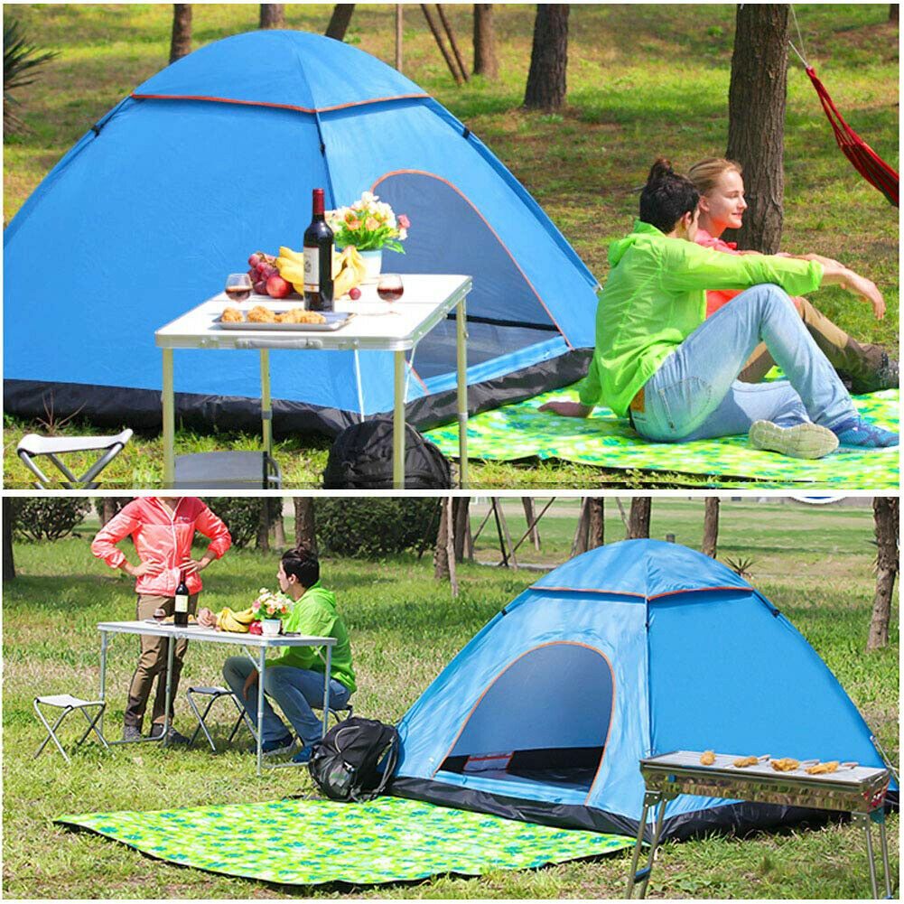 Cheap Goat Tents 3 4Person Outdoor Camping Automatic Quick Open Family Tent Fast Pitch Tent Fit Waterproof Sun Shelter Outdoor Instant Setup Tent   
